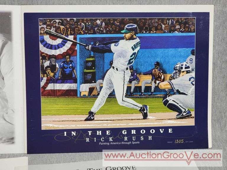 In the Groove Print by Rick Rush. Griffey. 1305 of 5000. 12 x 9. A4