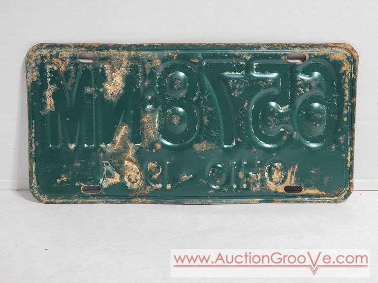 1964 Ohio License Plate. A4