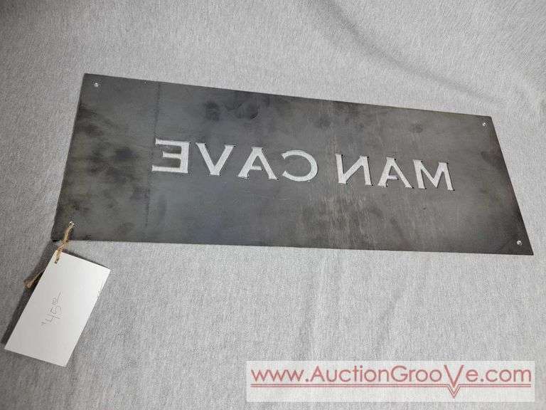 ACF Metals. MAN CAVE. Metal Sign. 21 x 8. A3