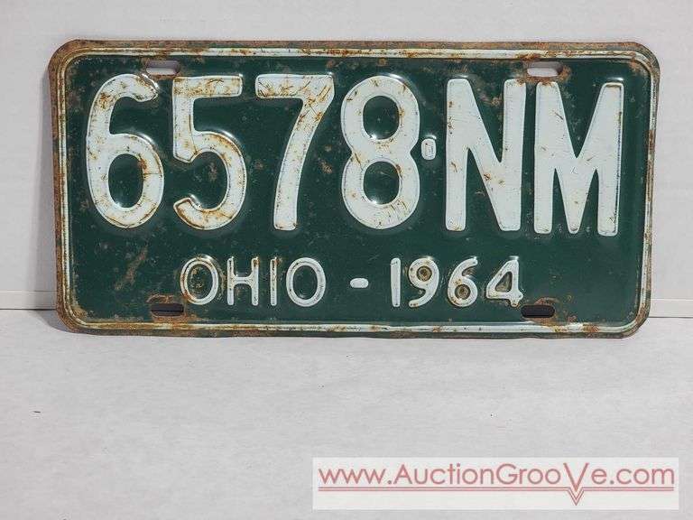 1964 Ohio License Plate. A4