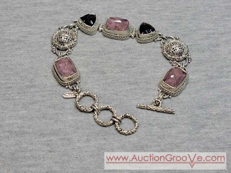 SARDA Sterling Silver Bracelet. Adjustable Length. 7-8". 40g. JB