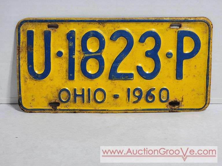 1960 OhioLicense Plate. A4