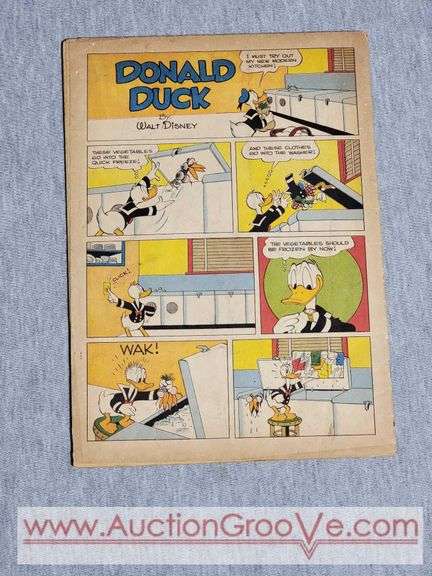 1947 Walt Disney's Donald Duck #178. Published by Dell Publishing Co. Golden Age Comic Book. 1st Appearance of Uncle Scrooge. 3.5 Very Good. staple on bottom missing and top staple is loose. CB