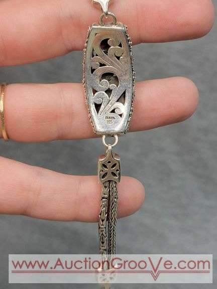 SARDA Sterling Silver Bracelet. Adjustable Length. 8" - 7". 26.5g. JB