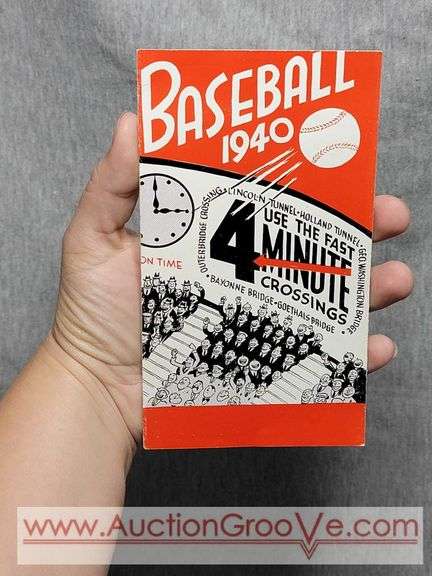 1940 Metropolitan New York Official Baseball Games. A1