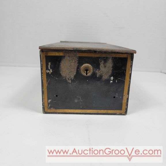 Levey Bros Bank Safe Deposit Box. No key. 5 x 14 x 4. A