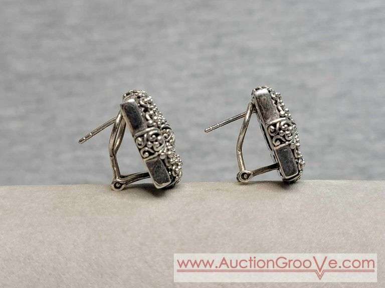 SARDA Sterling Silver Earrings. Matches Lot 67. 12.3g. JB