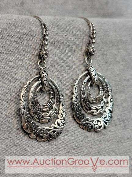SARDA Sterling Silver Earrings. 8.5g. JB