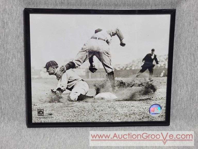 Cooperstown Collection MLB. Ty Cobb Sliding into 3rd Base. 10 x 8.5. A4
