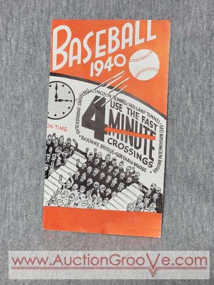 1940 Metropolitan New York Official Baseball Games. A1