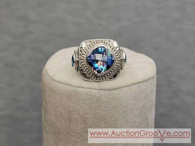 Mystic Topaz Ring Size 9.5. 12.4g. JB