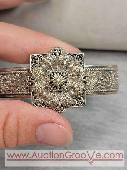 SARDA Sterling Silver Bracelet and Ring Size 9.5. 56g total. JB