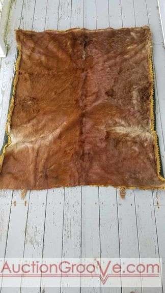 Antique horse sleigh lap blanket made from horse hide and wool. Manufactured by Mason City Furriers Kobe and Tanning Co. Lap blanket 66x55. Keep warm on the sleigh or use as home decor. Has a few "bal
