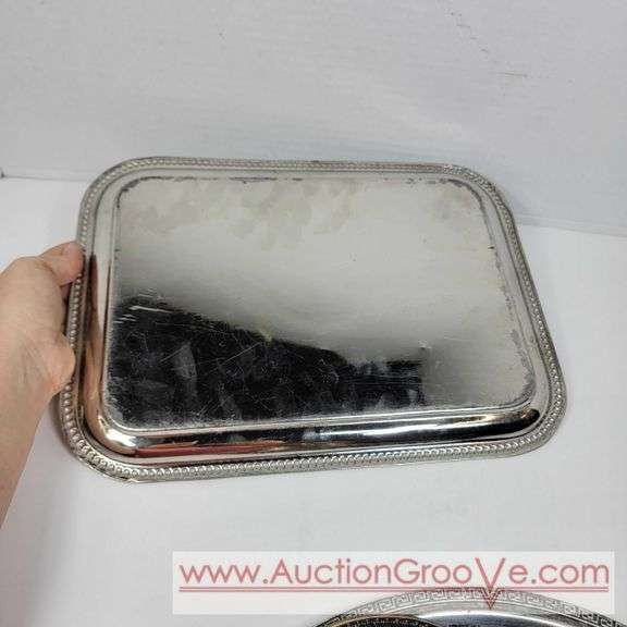Serving Trays and 2 bowls. F. B. Rogers, L H Vaughan. A