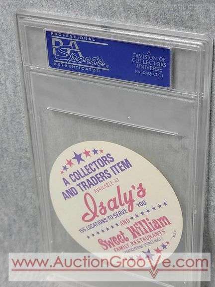 Reggie Jackson. Graded GEM MT 10. Sweet Williams Disk Collectors Card. A2