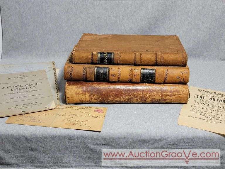 Antique 1858-1920 Justices' Dockets for the Township of La Crescent Minnesota. B2