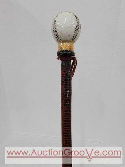 Vintage baseball carnival cane. 34". A2
