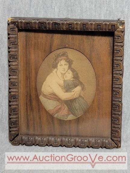 Self-Portrait with Daughter Julie by Elisabeth Vigee Le Brun. Print. 4.5 x 5. B2