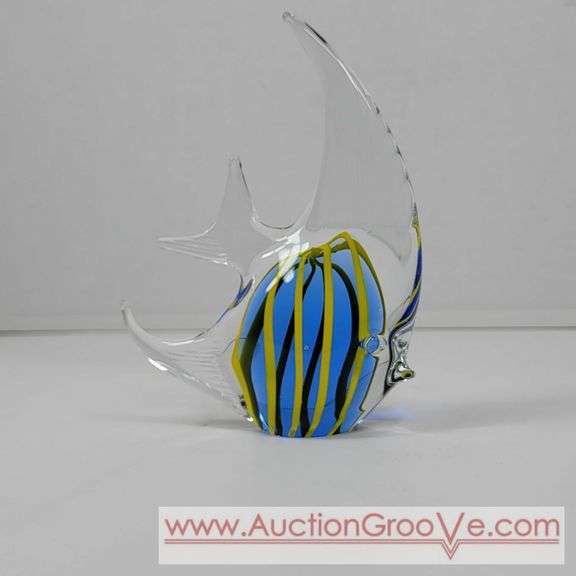 Hand-blown Glass Fish. 5 X 5. A