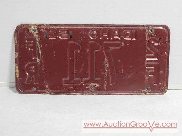 1951 Idaho License Plate. A4