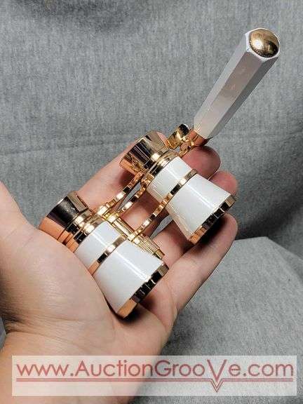 White and Rose Gold Opera Glasses. A3