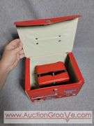 TWO Vintage SPP Vinyl Circus Fun Lunch Boxes. Rare Hard to Find.  8.5 x 6 x 5 and 5 x 4 x 3.5. A2