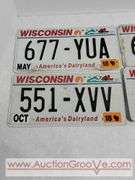 Four Wisconsin License Plates. A4