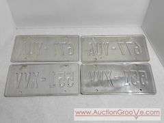 Four Wisconsin License Plates. A4