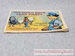 RARE example of an unused coloring book promoting the use of lead paint to children with the often missing brochure about Dutch Boy Lead Paint for their parents. A1