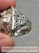 SARDA Sterling Silver Cultured White Mabe Pearl Monkey Ring Size 10 and Pendant. 30g Total. JB