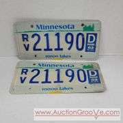1983 Minnesota License Plates Front and Back. A