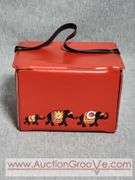 TWO Vintage SPP Vinyl Circus Fun Lunch Boxes. Rare Hard to Find.  8.5 x 6 x 5 and 5 x 4 x 3.5. A2