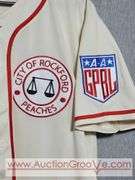 A-A GPBL City if Rockford Peaches. Dugan # 43. Jersey Size Xl. Jersey Nation. NWT. T4