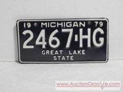 1979 Michigan License Plates. Great Lake State. A4