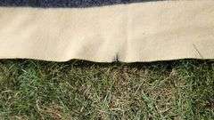HUDSON BAY WOOL BLANKET. Zoom in on photos to examine condition. 83 X 66".