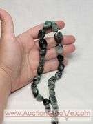 Unmarked Stauer Emerald Green Stone Necklace. 925. 18". MB