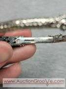 SARDA Sterling Silver Hinged Filigree Bangle Bracelet. 24g. JB