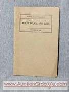 1936 Federal Trade Commission Rules, Policy and Acts, 1919 General Oil Company Shares Paperwork, Woodsonco Kansas Natural Gas Line, 1928 South American Oilfields Inc Share Certificate and 1928 Wall St