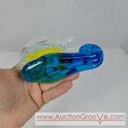 Hand Blown Glass Fish. 5 x 6. A