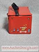 TWO Vintage SPP Vinyl Circus Fun Lunch Boxes. Rare Hard to Find.  8.5 x 6 x 5 and 5 x 4 x 3.5. A2