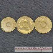3 AA Chips. Bronze. T5