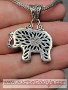 SARDA Sterling Silver Elephant 17" Necklace with Earrings. Total weight 28g 925. JB