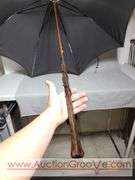 Antique TA Chapman Co. Milwaukee WI Umbrella with Wooden Handle. The tie ripped off. A2