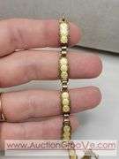 Enamel and Sterling Silver Norway 5.75" Bracelet. MB