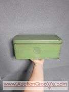 Vintage Metal Picnick Basket and Metal Bread Box. B2