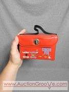 TWO Vintage SPP Vinyl Circus Fun Lunch Boxes. Rare Hard to Find.  8.5 x 6 x 5 and 5 x 4 x 3.5. A2