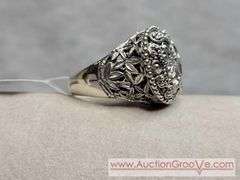 SARDA Artisan Gem Collection of Bali .06CT White Diamond Sterling Silver Solitaire Ring Size 10 and Matching Pendant. 14.8g Total. JB
