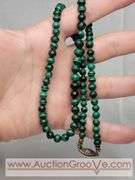 Malachite Beaded 19" Necklace. Beads range from 2.5-7mm. 925 Clasp. MB