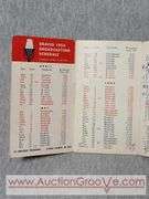 1954 Milwaukee Braves Broadcast Schedule. A1