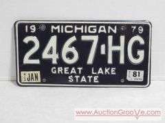 1979 Michigan License Plates. Great Lake State. A4